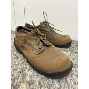 Red Wing Shoes Mens Size 8.5 King Toe Brown Leather Oxfords Chunky Low Ankle